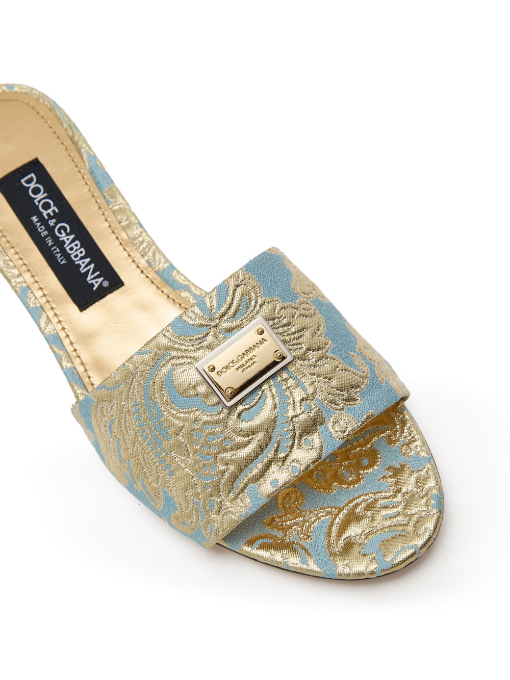 Ciabatta con Motivo Gold Broccato Dolce & Gabbana