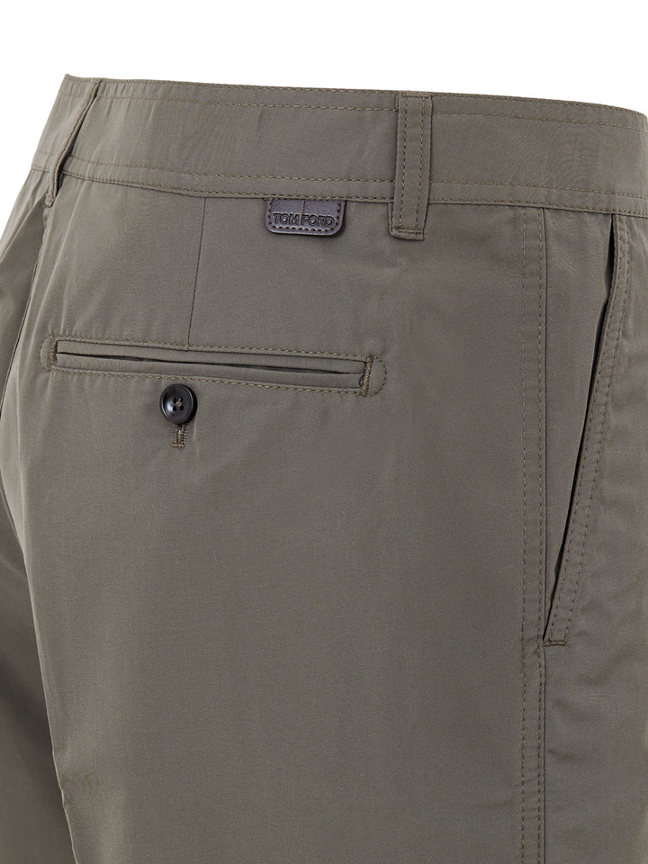 Pantalone Shorts in Tessuto Tecnico Kaki Tom Ford