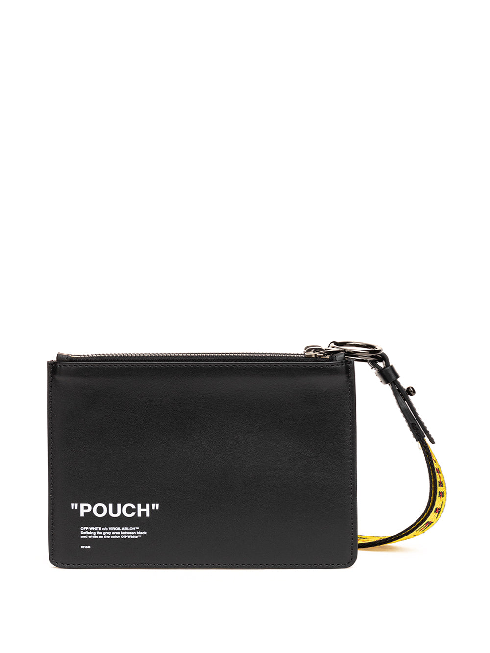 Off-White Unisex-Clutch aus schwarzem Leder