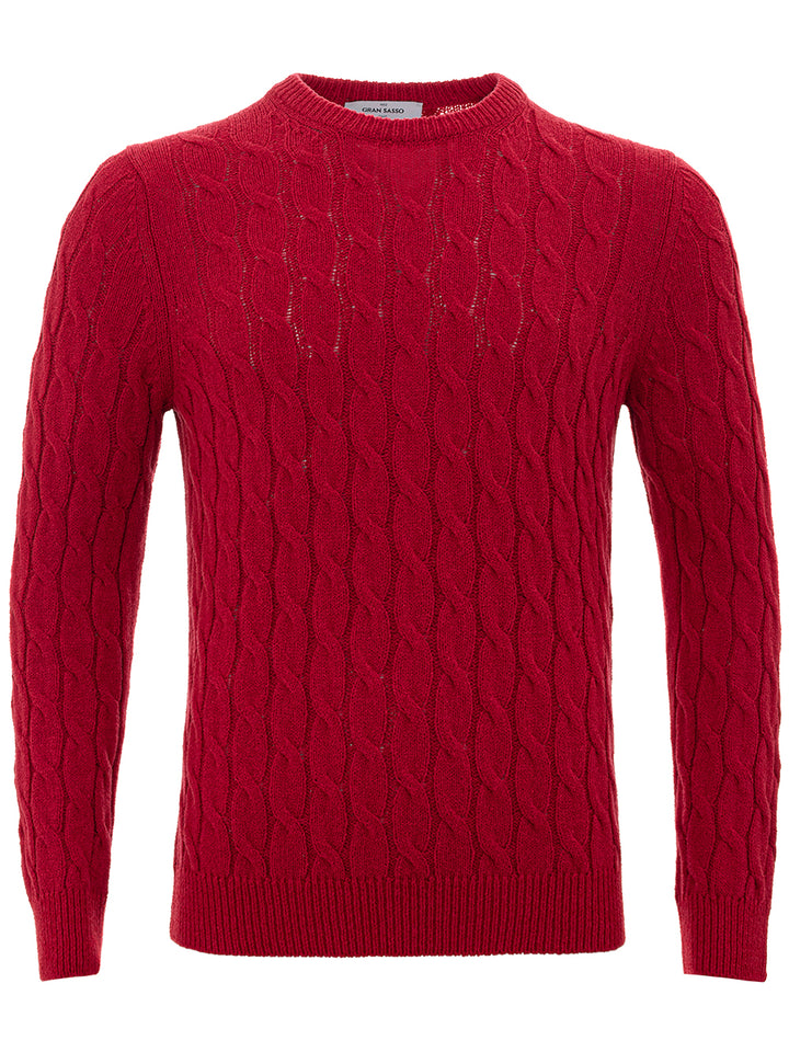 Gran Sasso Cable Crew Neck Sweater