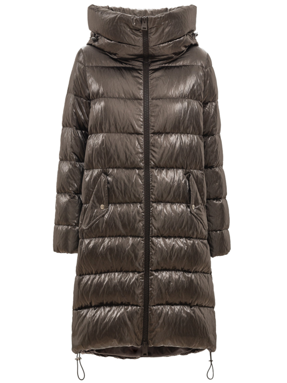 Parka lungo imbottito con cappuccio Herno.