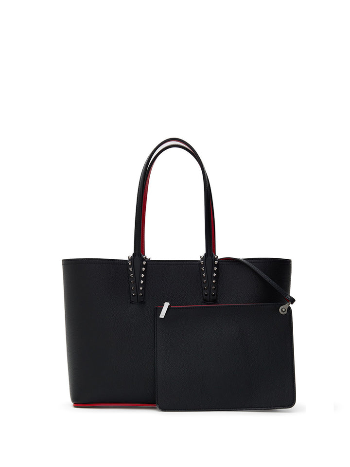 Borsa Tote Medium Cabata in Pelle Nera Christian Louboutin