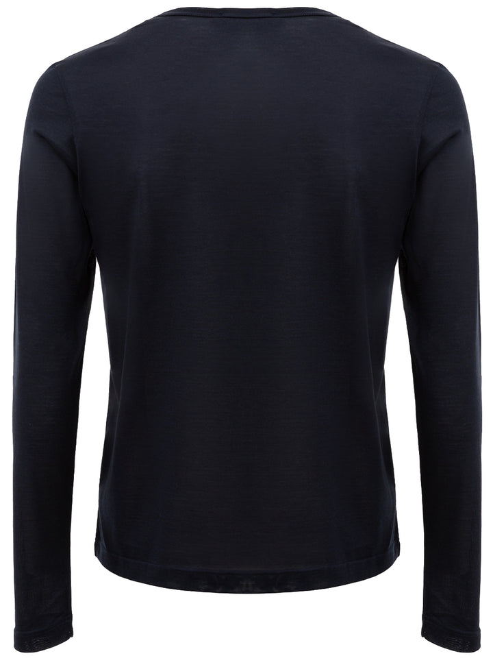 Corneliani Long Sleeve Silk T-shirt