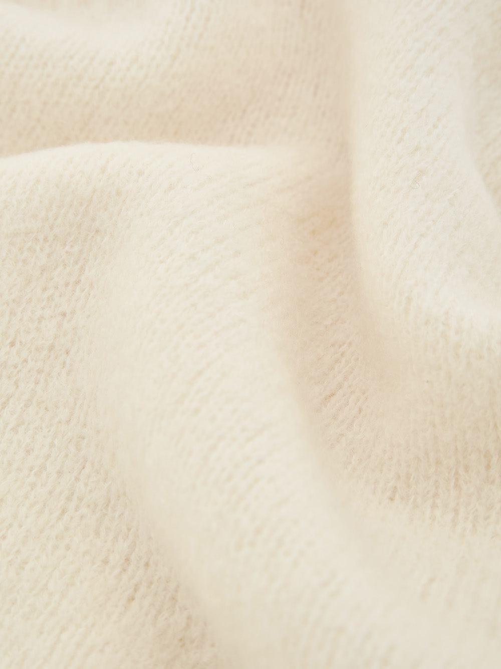 Maglione Dolcevita Bianco in Lana Effetto Bouclé Gran Sasso