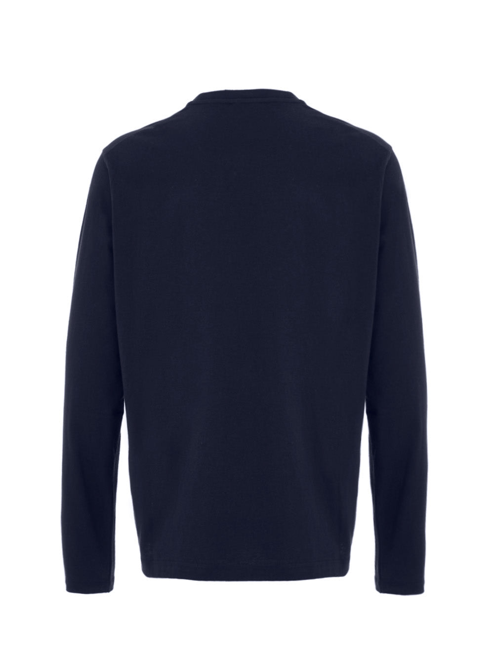 T-Shirt Blu Maniche Lunghe con Logo Ricamo Jil Sander
