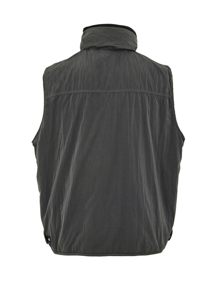 Giubbino Smanicato in Tessuto Tecnico Grigio Paul & Shark