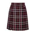 Gonna Scozzese Bordeaux con Pieghe Dolce & Gabbana