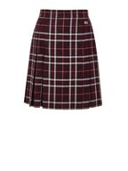Gonna Scozzese Bordeaux con Pieghe Dolce & Gabbana