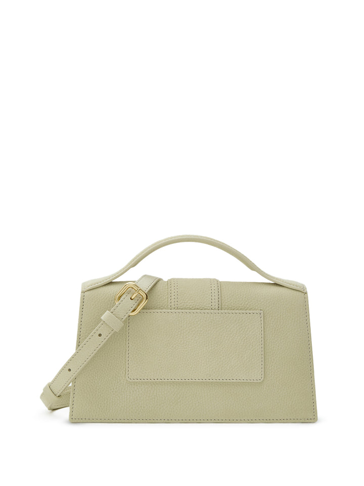 Shoulder bag Le Grand Bagn in leather hammer yellow jacquemus straw