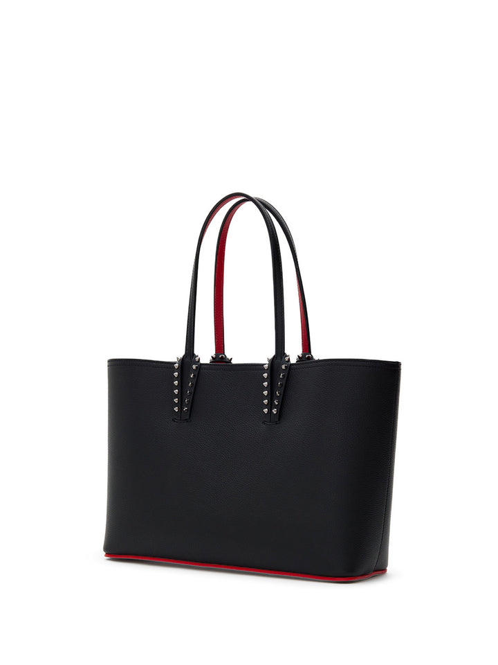 Borsa Tote Medium Cabata in Pelle Nera Christian Louboutin