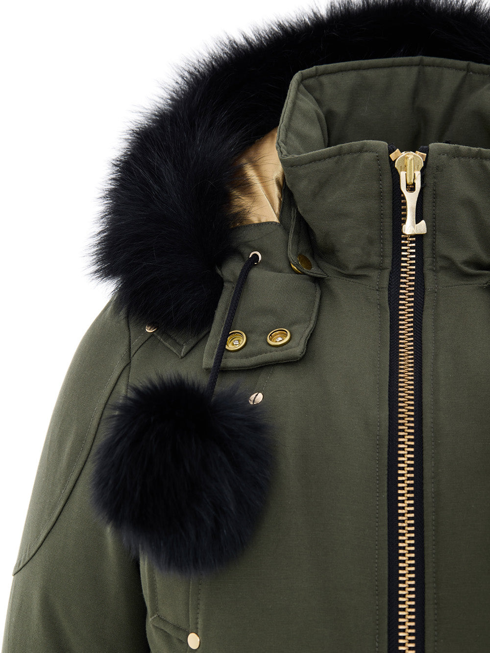 Giubbino Bomber Verde con Pompom Moose Knuckles