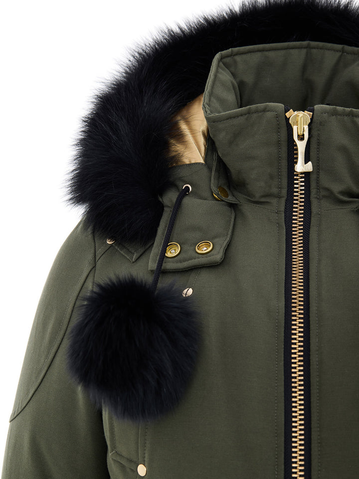 Giubbino Bomber Verde con Pompom Moose Knuckles
