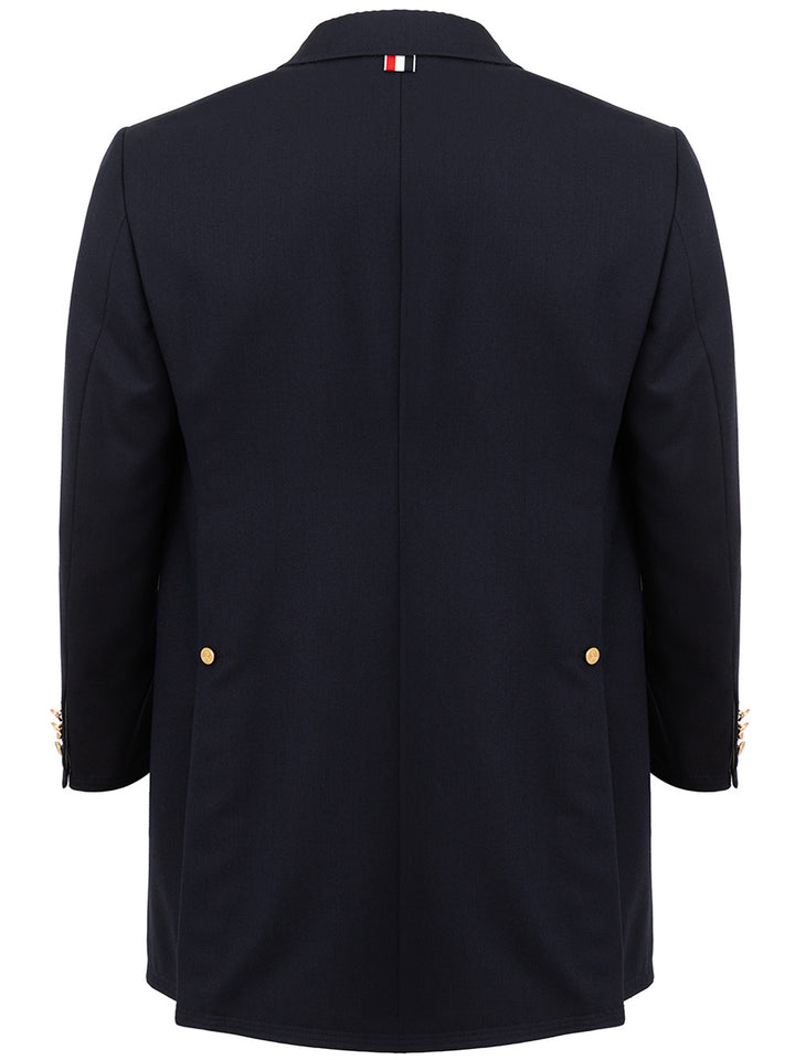 Chesterfield Overcoat Blue Thom Browne