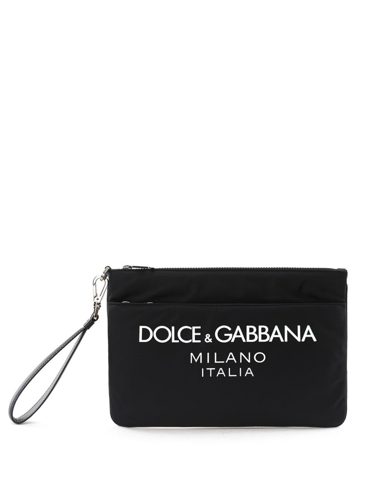 Pochette Uomo in Nylon con Logo Dolce & Gabbana