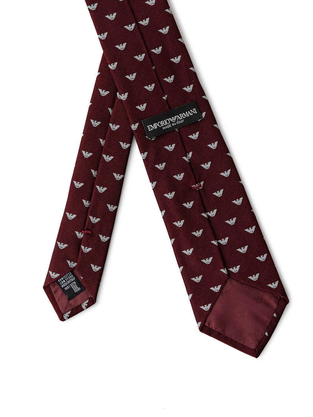 Bordeaux Silk Tie by Emporio Armani