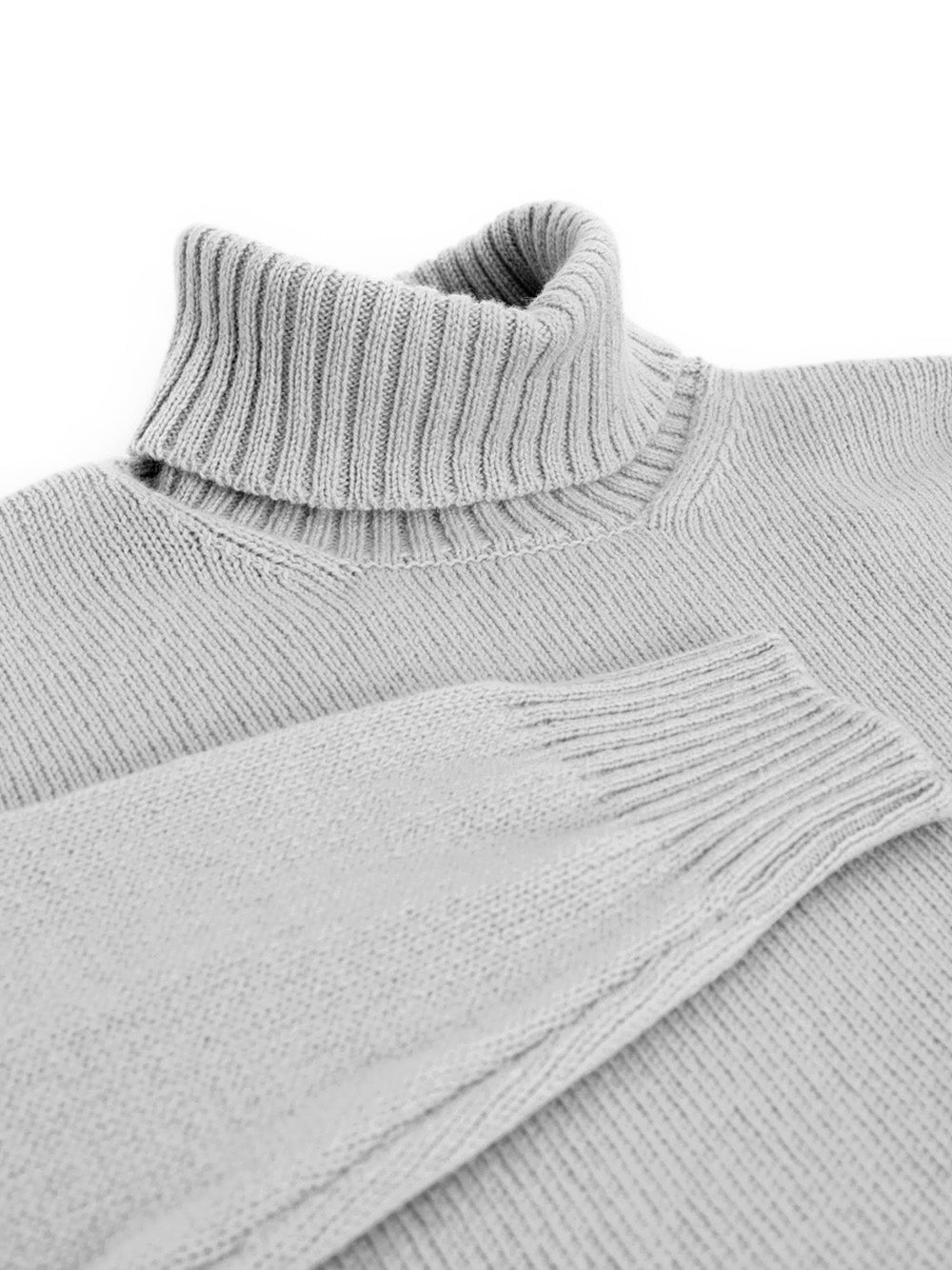 Maglione Dolcevita in Lana Grigio Gran Sasso