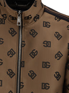 Giubbino con zip all over logo Dolce & Gabbana