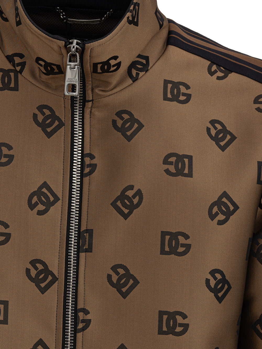 Giubbino con zip all over logo Dolce & Gabbana