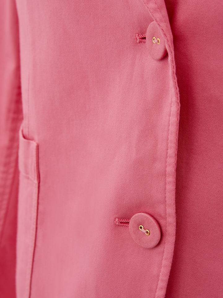 Veste à deux boutons en coton rose Lardini