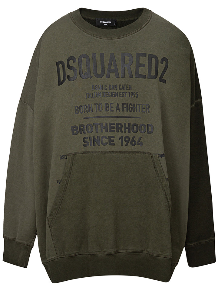 Felpa Oversize con Logo Dsquared2.