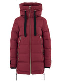 Piumino Bordeaux Imbottito con Zip Gold Moose Knuckles