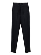 Schwarze Schneiderhose mit metallicfarbenem Detail von Gucci
