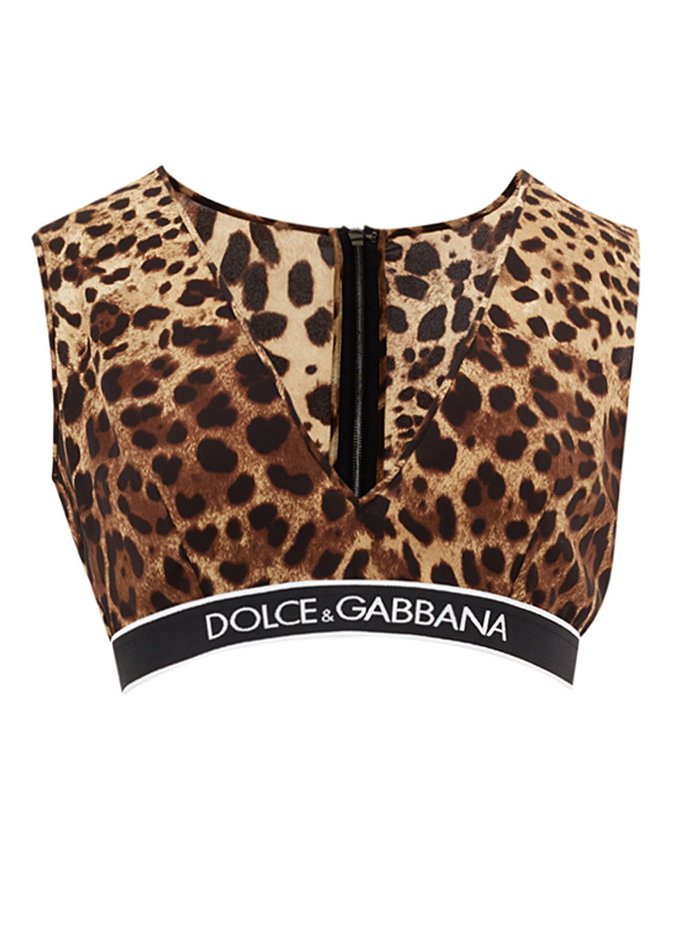 Cropped Spotted Top with Dolce &amp; Gabbana Band