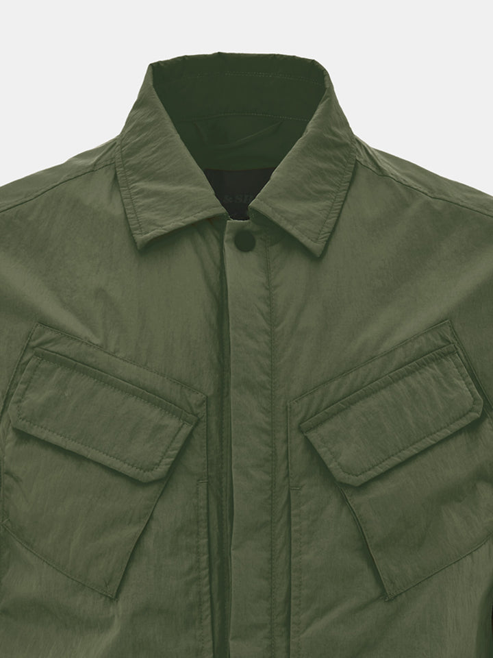 Giubbino Overshirt in Tessuto Tecnico Verde Paul & Shark