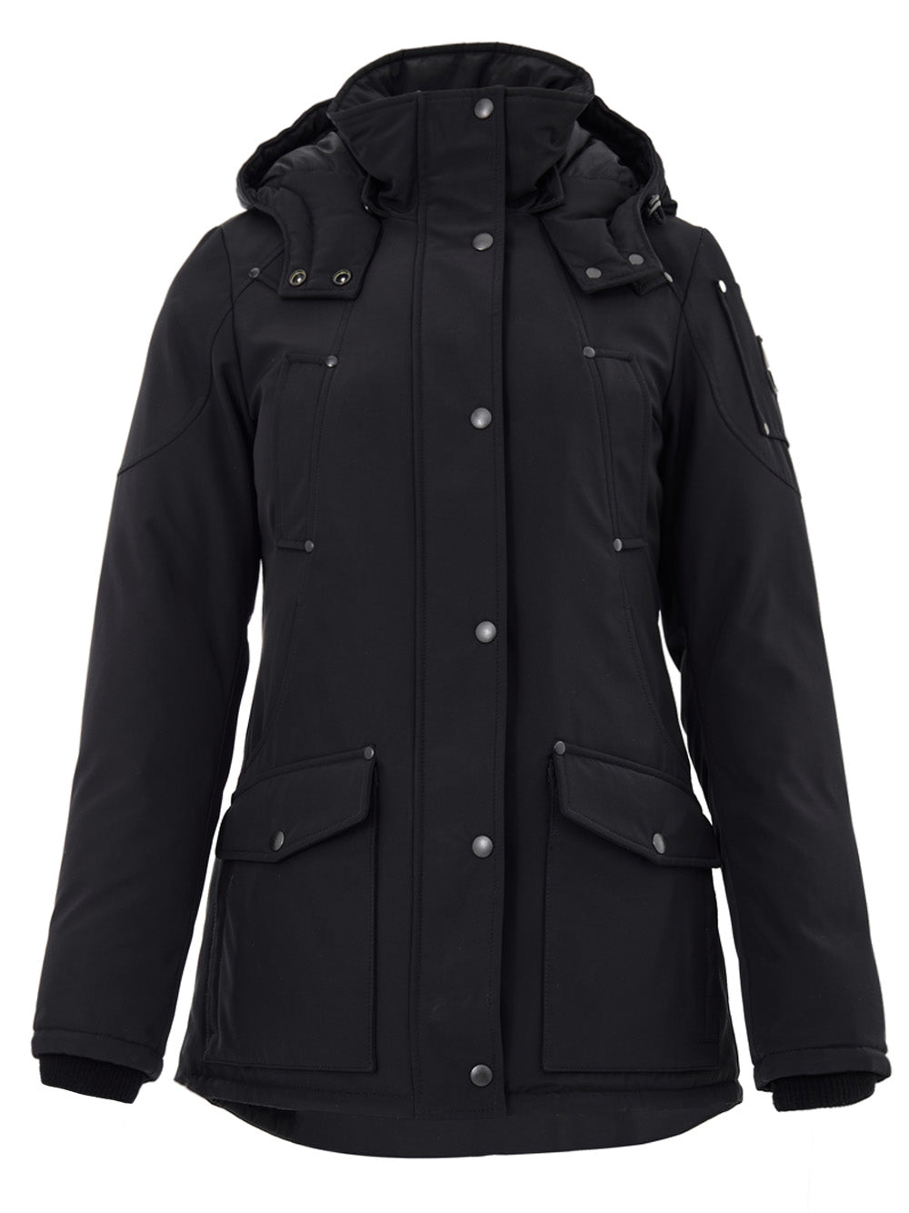 Field Jacket con Cappuccio in Nero Moose Knuckles