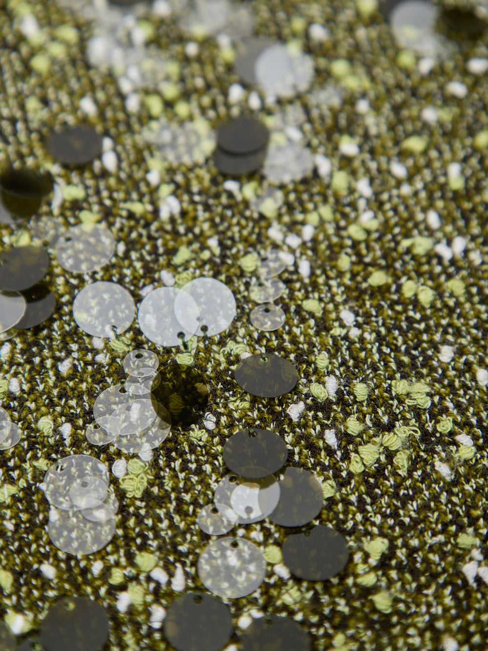 Gonna in Maglia Verde Militare con Paillettes Gucci