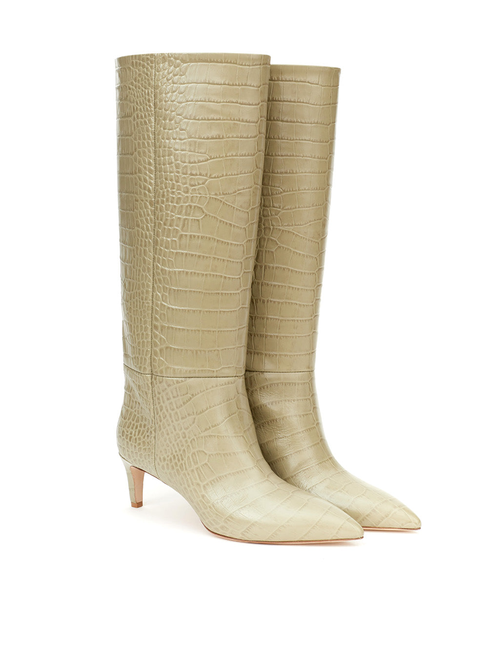 Boot 85 stiletto in Paris Texas croco print leather