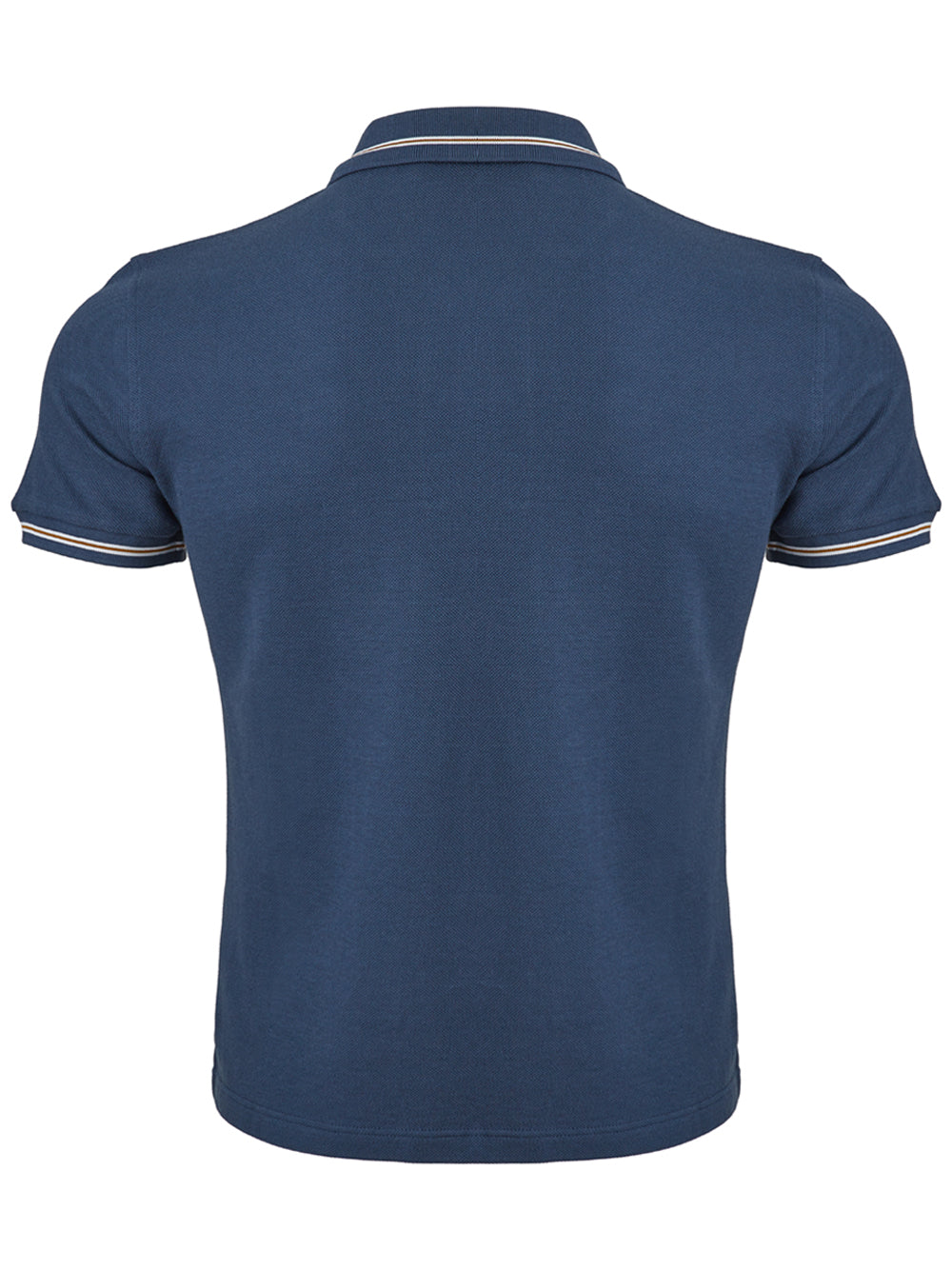 Polo in Piquet Blu Corneliani