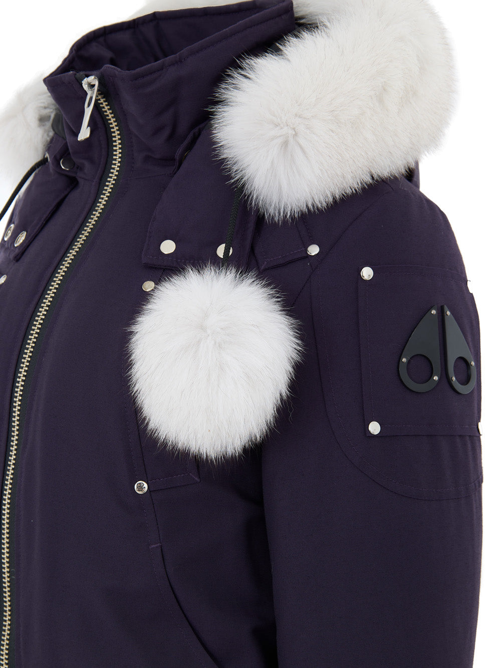 Giubbino Bomber Sainte Flavie con Pompom in Pelliccia Moose Knuckles