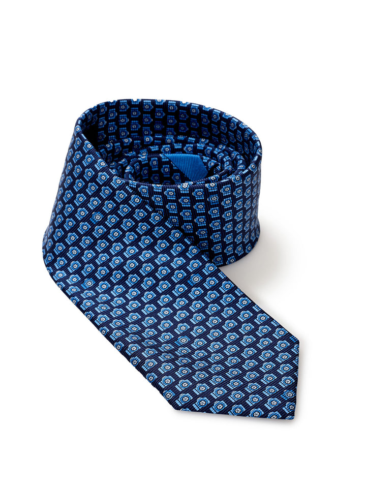 Corbata de seda azul Ermenegildo Zegna