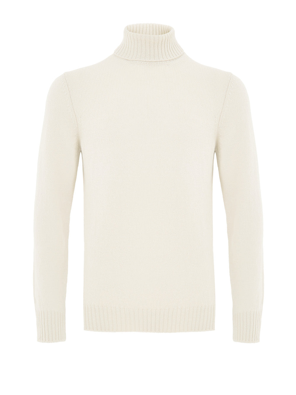 Maglione Dolcevita in Lana Bianco Gran Sasso