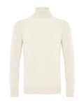 Maglione Dolcevita in Lana Bianco Gran Sasso