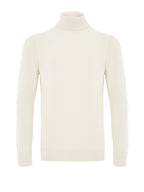 Maglione Dolcevita in Lana Bianco Gran Sasso