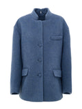 Giacca Caban Blu Chiaro in Lana Gucci