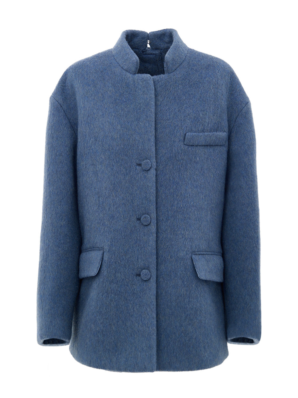 Giacca Caban Blu Chiaro in Lana Gucci