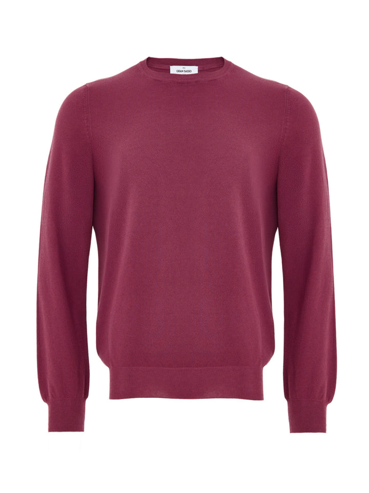 Maglione Girocollo Viola in Cotone Gran Sasso