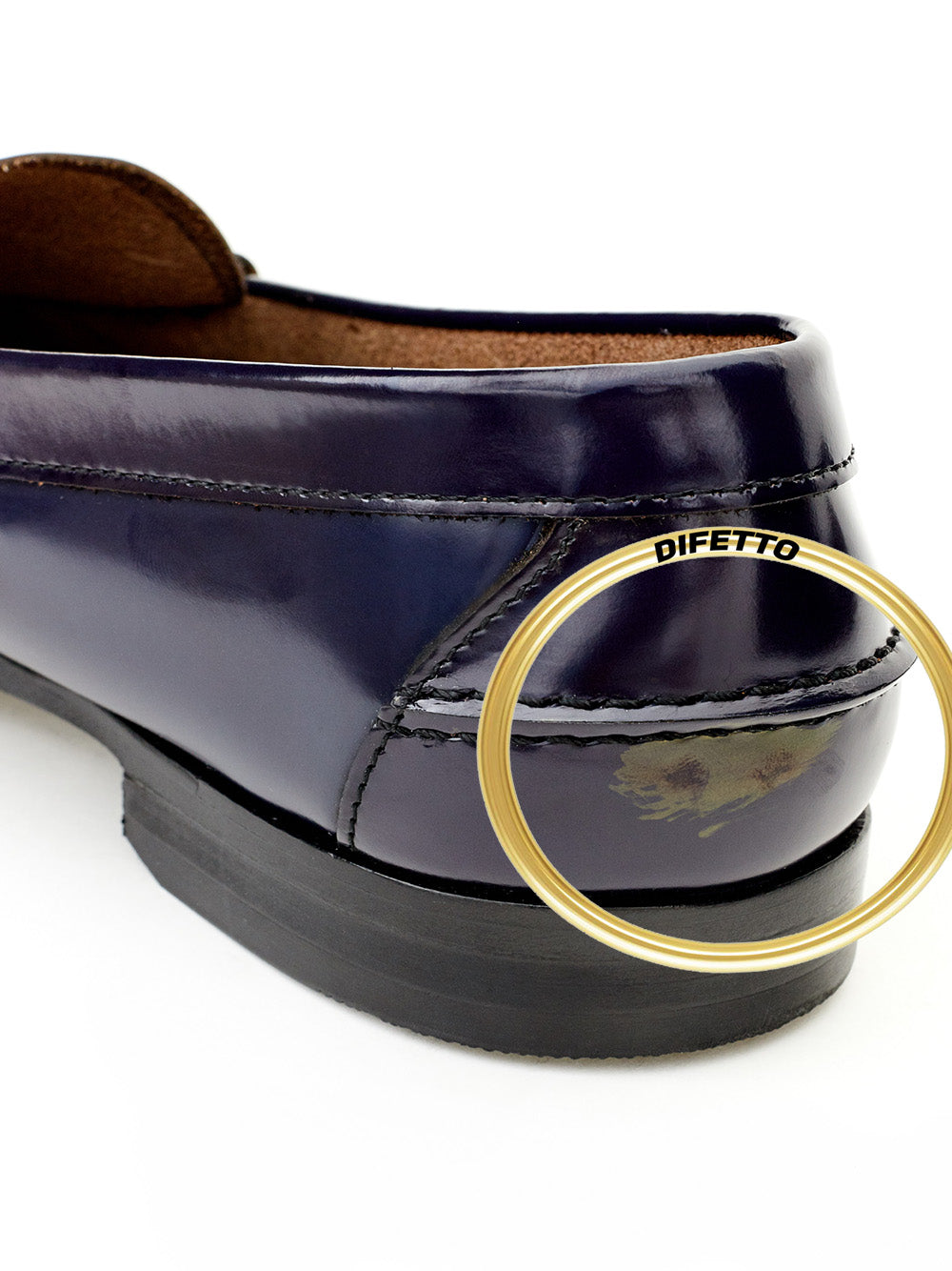 Mocassino Prada in Pelle Blu Navy