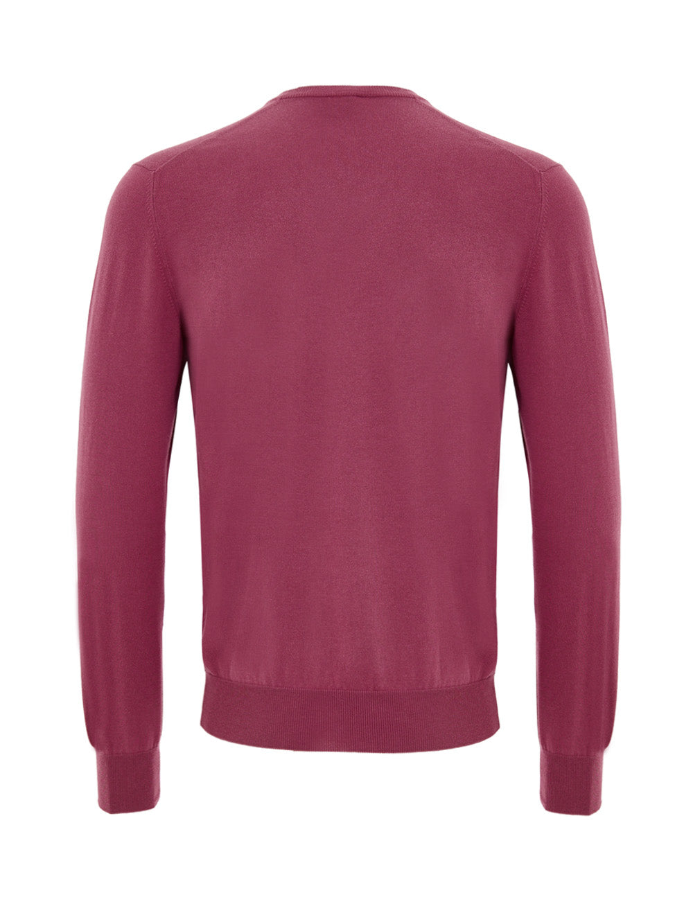 Maglia Scollo a V in Cotone Viola Gran Sasso