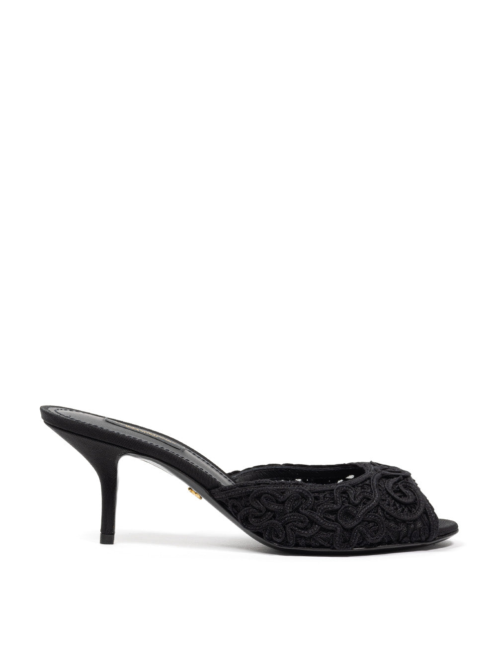 Ciabatta Tacco Ricamo Cordonet Dolce & Gabbana