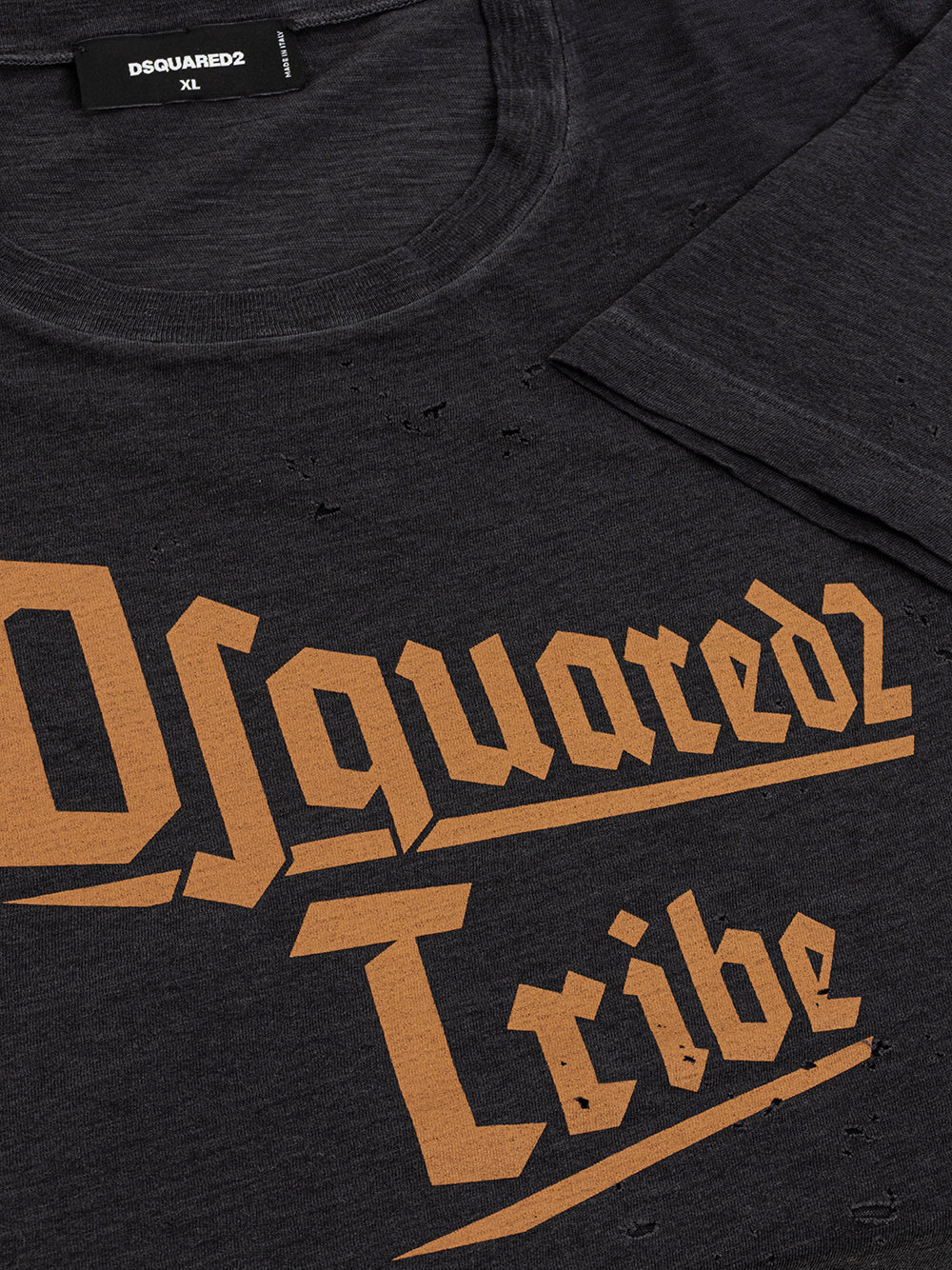 T-Shirt Cotone con Buchi Dsquared2 Tribe