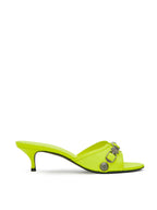 Sandali Slippers Mule Cagole in Giallo Fluo Balenciaga