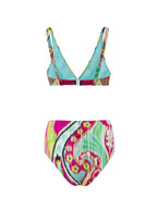 Bikini con Slip Alto in Stampa Multicolor Etro