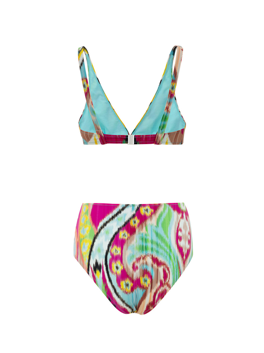 Bikini con Slip Alto in Stampa Multicolor Etro