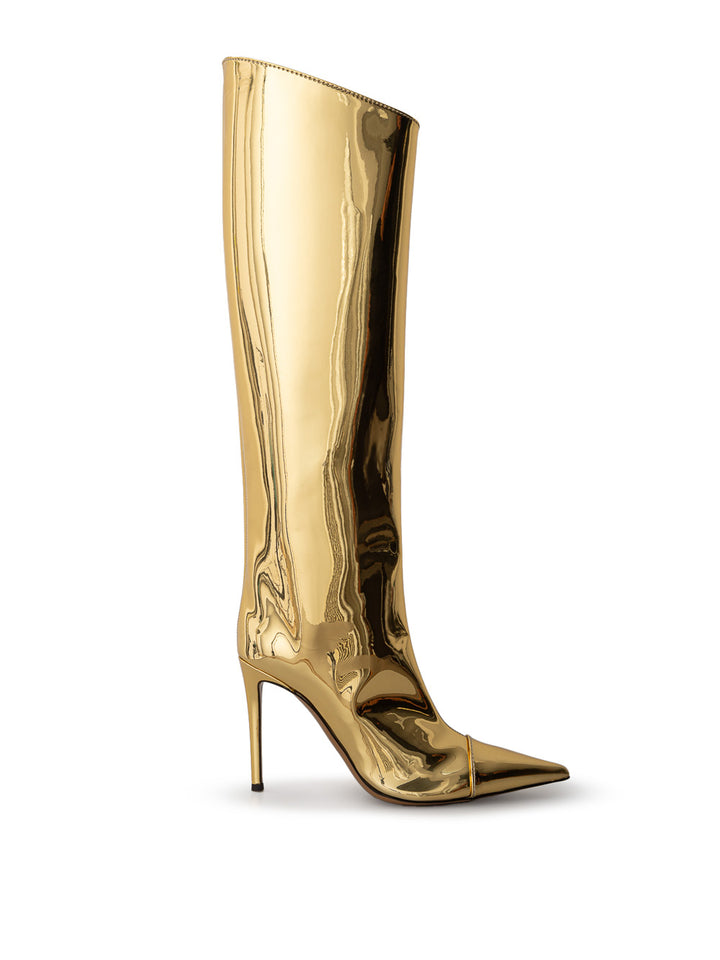 Glänzend schillernde goldfarbene Stiefel Alexandre Vauthier