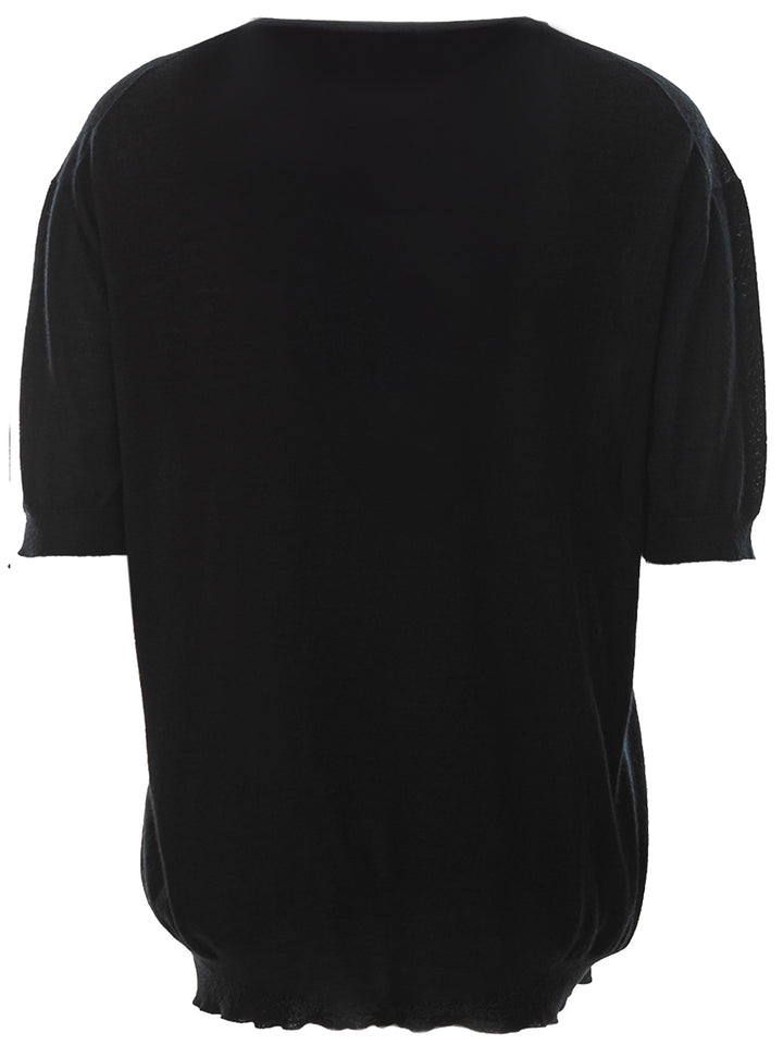 T-Shirt in Cashmere Nero Prada