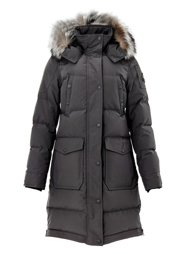 Giubbino Lungo Imbottito in Grigio Moose Knuckles